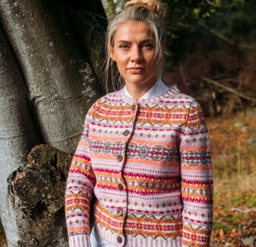 Long fair isle cardigan sale
